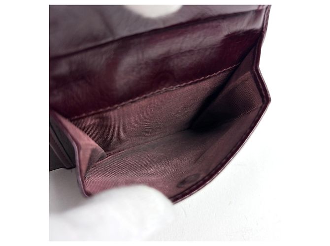 Prada Men's Bi-fold Leather Wallet in Bordeaux - view 6