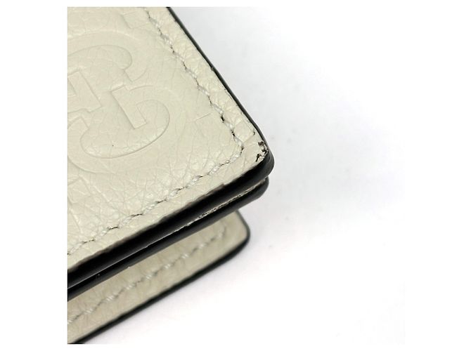 Cartera bi-fold Gucci en cuero blanco - vista 3