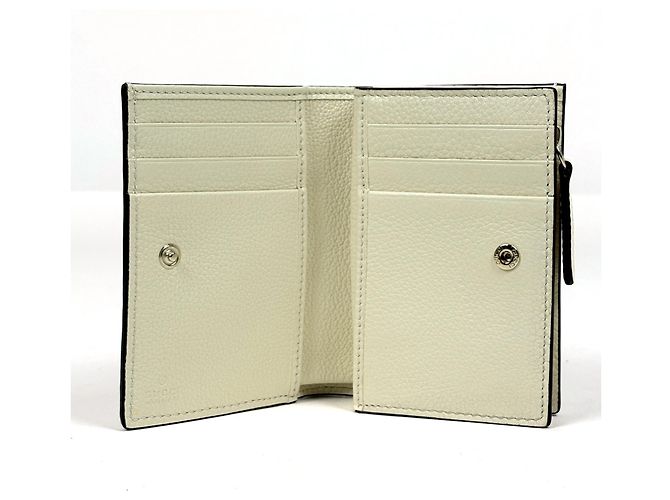 Cartera bi-fold Gucci en cuero blanco - vista 7