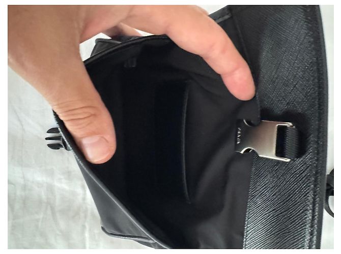 Prada Borsa a Tracolla Re-Nylon Nero - vista 5