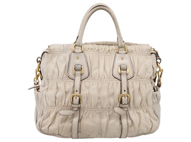 Borsa Satchel Convertibile Prada Gaufre in pelle Nappa Medium - vista 2