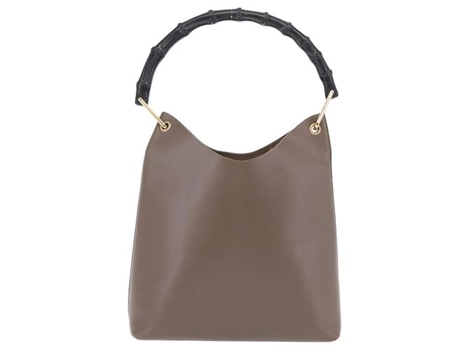 Gucci Vintage Bamboo Hobo Leather - vista 2