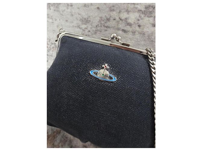 Borsa Vivienne Westwood Granny Blu Navy - vista 2