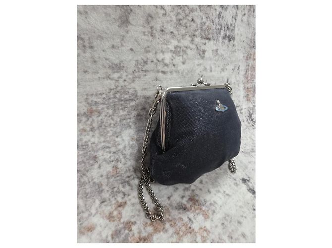 Borsa Vivienne Westwood Granny Blu Navy - vista 5