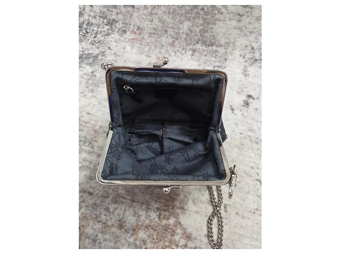 Borsa Vivienne Westwood Granny Blu Navy - vista 9