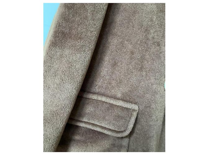 Abrigo Sportmax de cachemira marrón cruzado - vista 10