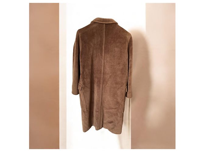Abrigo Sportmax de cachemira marrón cruzado - vista 2