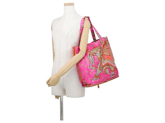 Hermès Hermes Eco-bag in Multicolor Orange - Ansicht 4