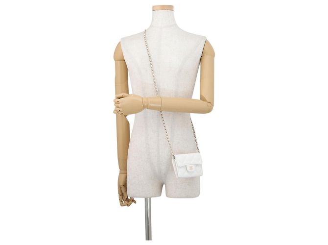Portafoglio a catena/spalla Chanel White - vista 4