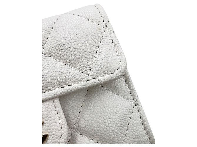 Portafoglio a catena/spalla Chanel White - vista 7