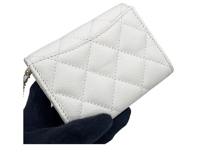 Portafoglio a catena/spalla Chanel White - vista 8