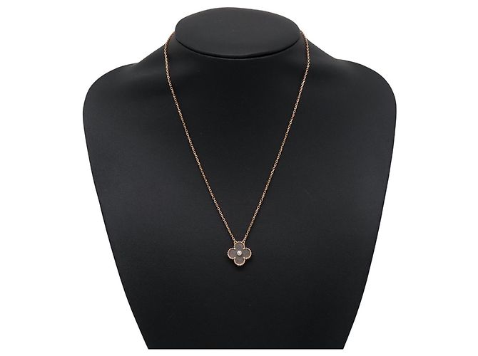 Collana Van Cleef & Arpels Alhambra in oro rosa 18K - vista 4