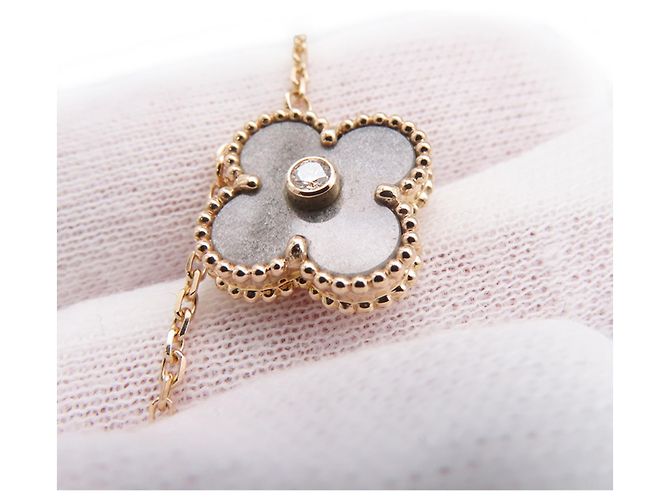 Collana Van Cleef & Arpels Alhambra in oro rosa 18K - vista 6