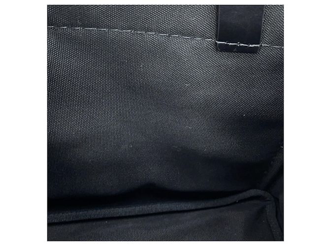 Borsa a mano Prada in denim e pelle nero blu - vista 10