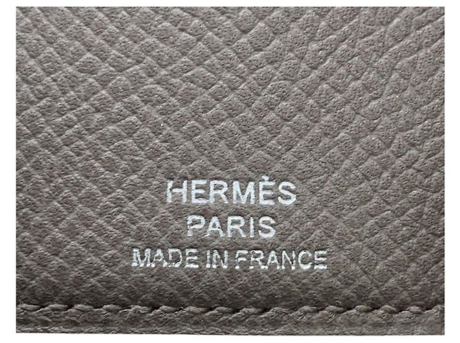 Hermès Hermes Bearn Schlüsseletui mit 4 Ringen in Etain - Ansicht 11