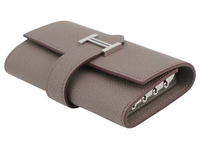 Hermès Hermes Bearn Schlüsseletui mit 4 Ringen in Etain - Ansicht 2