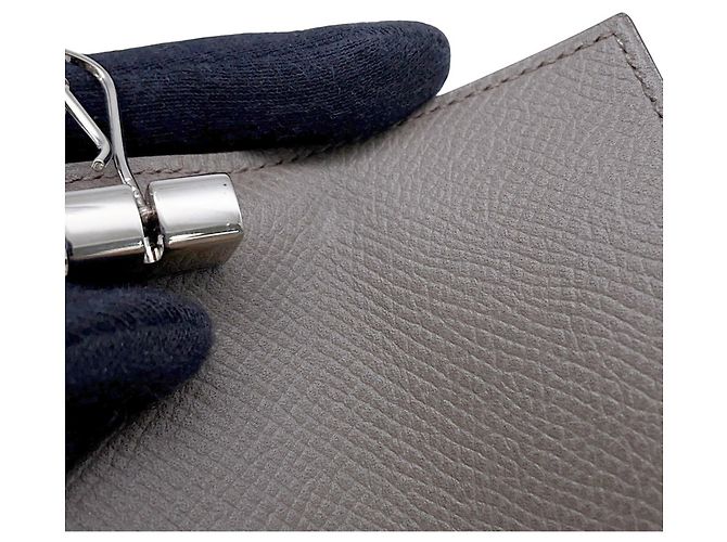 Hermès Hermes Bearn Schlüsseletui mit 4 Ringen in Etain - Ansicht 6