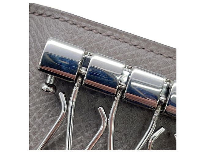 Hermès Hermes Bearn Schlüsseletui mit 4 Ringen in Etain - Ansicht 8