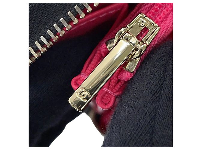 Cartera larga Chanel de piel de becerro granulada negra - vista 8