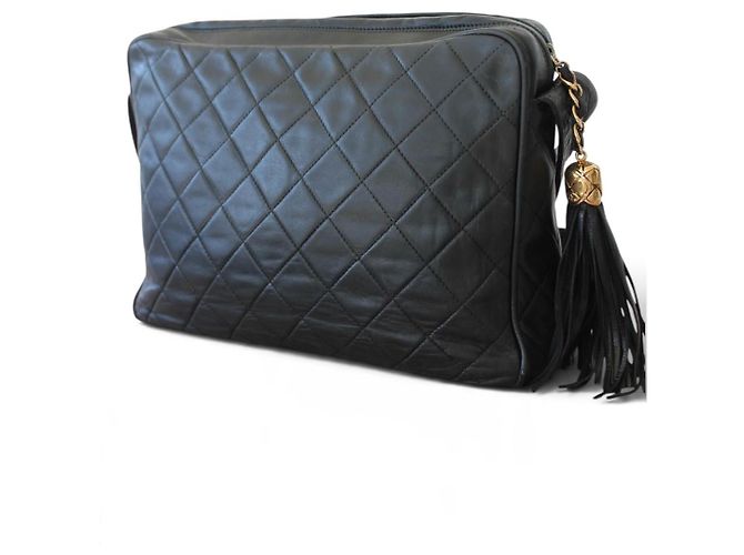 Borsa Camera CHANEL in Pelle Matelassé Nera - vista 6