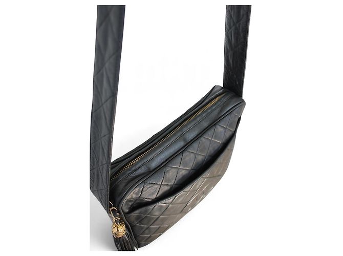 Borsa Camera CHANEL in Pelle Matelassé Nera - vista 9