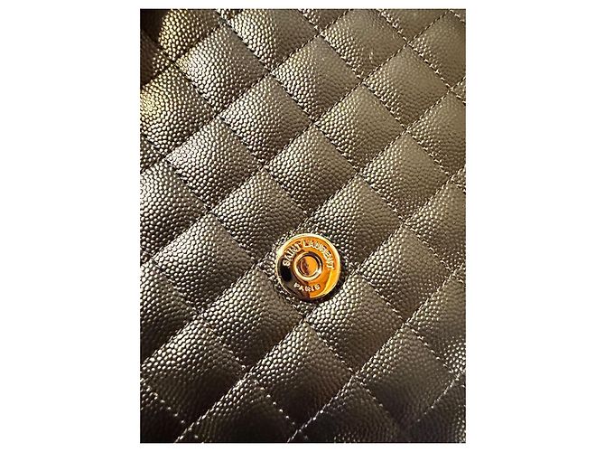 Autre Marque Saint Laurent Envelope Medium Tasche - schwarzes gestepptes Leder - Ansicht 5