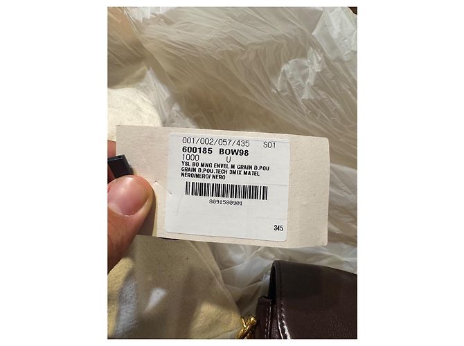 Autre Marque Saint Laurent Envelope Medium Tasche - schwarzes gestepptes Leder - Ansicht 9