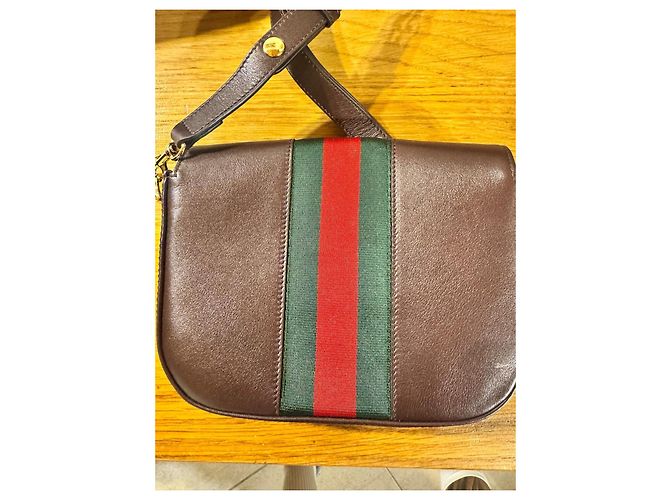 Gucci Horsebit 1955 Borsa a tracolla in pelle marrone - vista 3