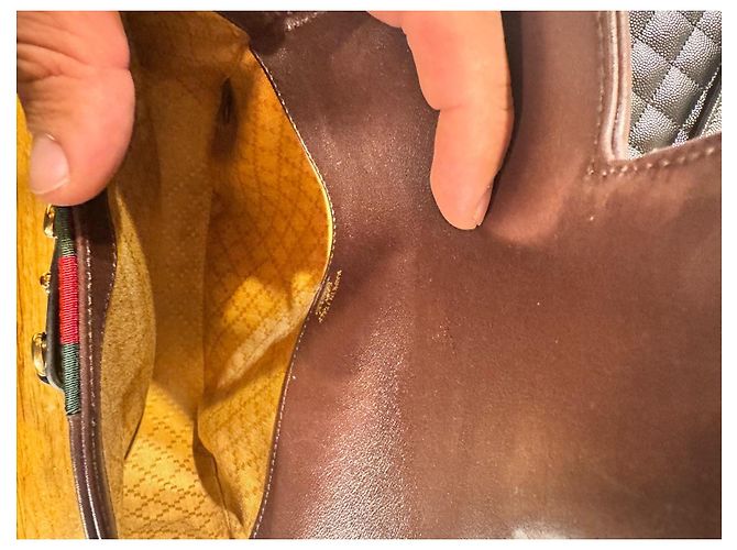 Gucci Horsebit 1955 Borsa a tracolla in pelle marrone - vista 6