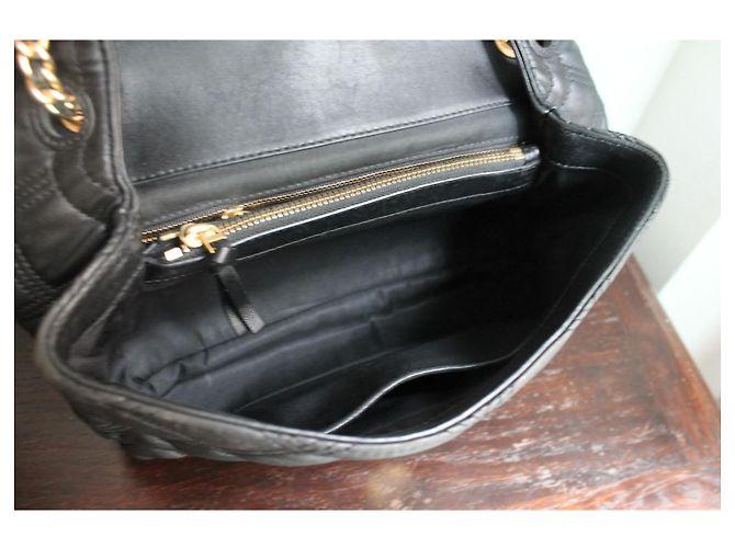 Tory Burch Borsa a tracolla trapuntata in pelle nera - vista 7