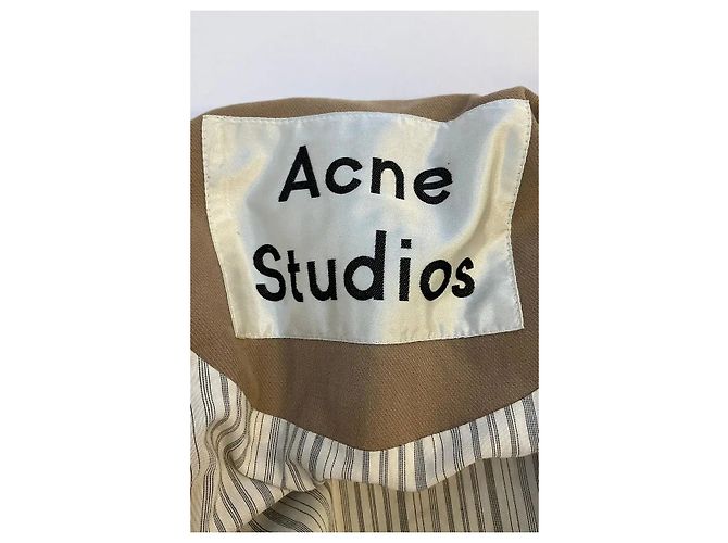 Abrigo de algodón beige Acne Studios - vista 5