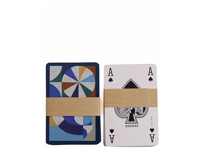 Hermès Set di 2 giochi di bridge cavallo Natté - vista 2