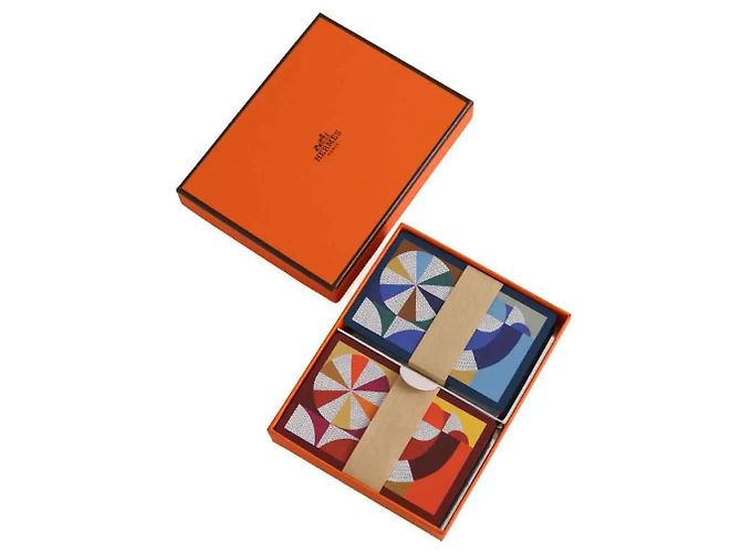 Hermès Set di 2 giochi di bridge cavallo Natté - vista 3