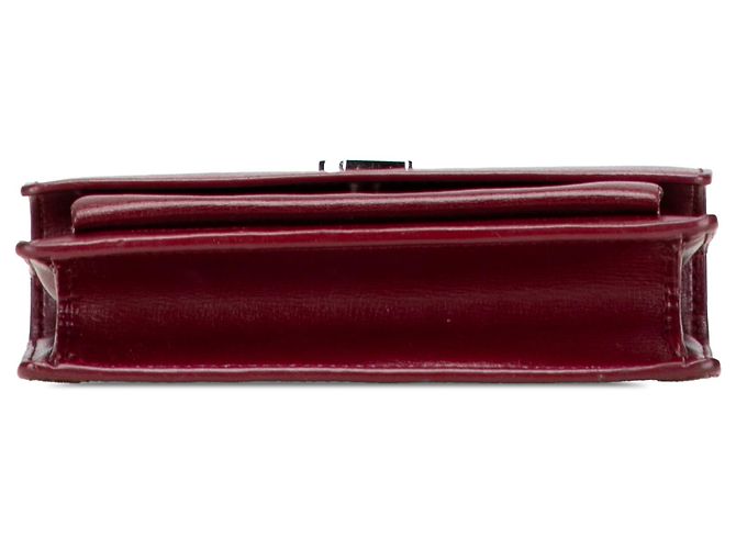 Autre Marque Borsa a tracolla Red Saint Laurent Mini Calfskin Monogram Sunset Wallet on Chain - vista 3