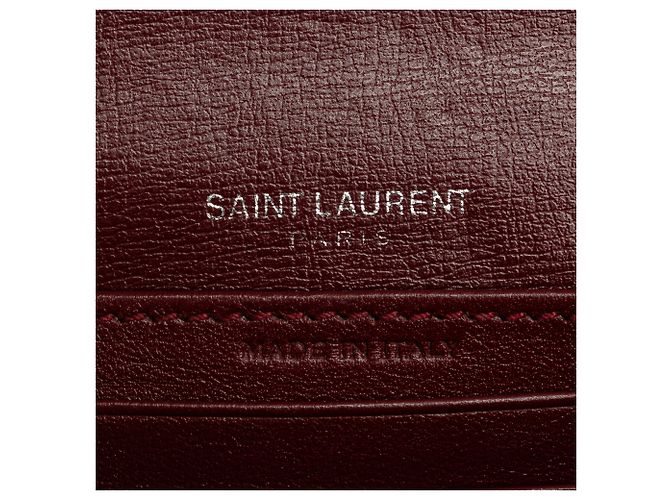Autre Marque Borsa a tracolla Red Saint Laurent Mini Calfskin Monogram Sunset Wallet on Chain - vista 5