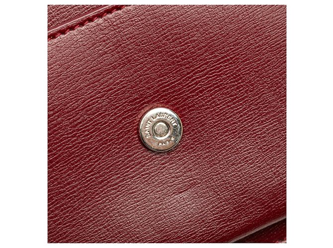 Autre Marque Borsa a tracolla Red Saint Laurent Mini Calfskin Monogram Sunset Wallet on Chain - vista 9