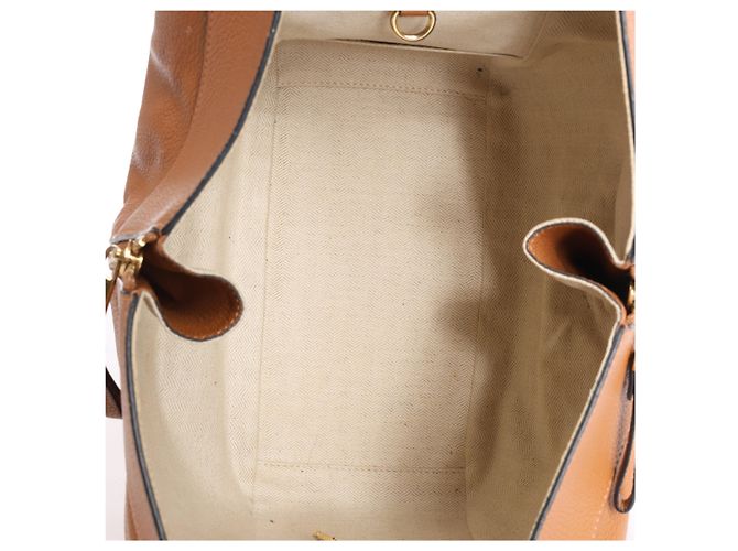 Borsa a mano in pelle LOEWE Hammock Small Marrone - vista 10