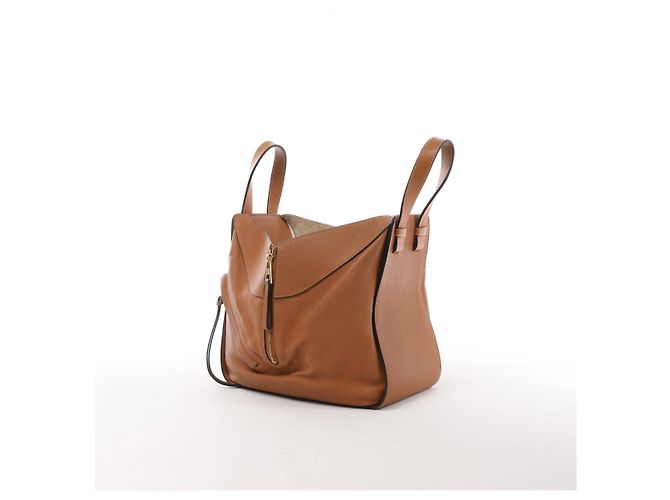Borsa a mano in pelle LOEWE Hammock Small Marrone - vista 3