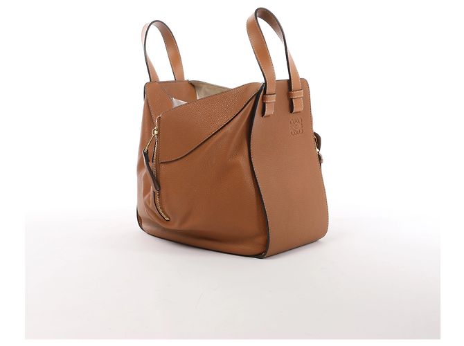 Borsa a mano in pelle LOEWE Hammock Small Marrone - vista 4