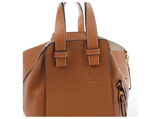 Borsa a mano in pelle LOEWE Hammock Small Marrone - vista 5
