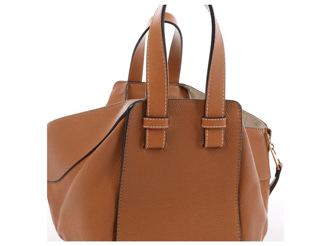 Borsa a mano in pelle LOEWE Hammock Small Marrone - vista 6