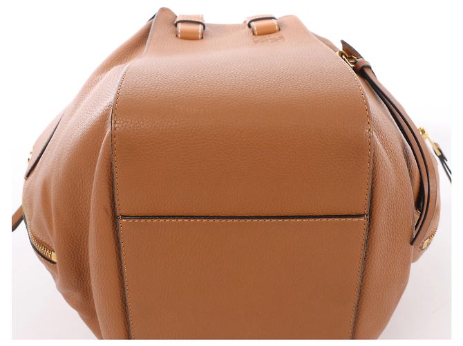 Borsa a mano in pelle LOEWE Hammock Small Marrone - vista 8