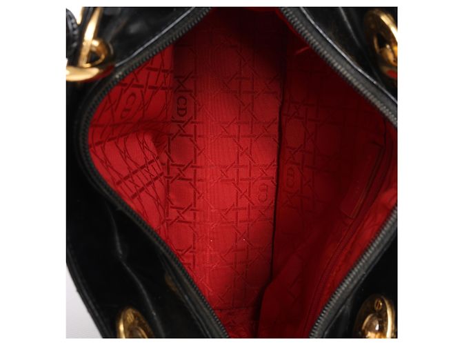 Borsa a mano Lady Dior in pelle Christian Dior in Nero - vista 11