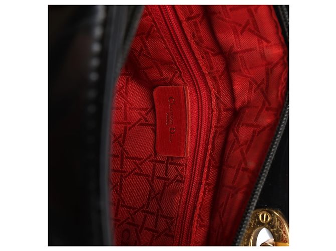 Borsa a mano Lady Dior in pelle Christian Dior in Nero - vista 12