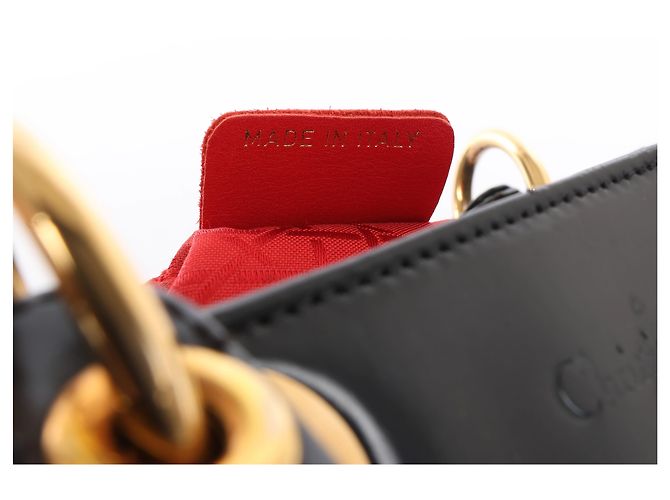 Borsa a mano Lady Dior in pelle Christian Dior in Nero - vista 13