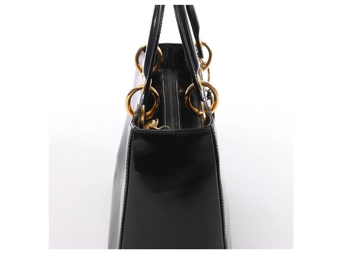 Borsa a mano Lady Dior in pelle Christian Dior in Nero - vista 4
