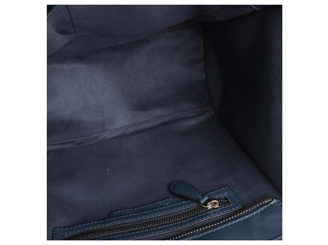 Céline Borsa a mano Celine Luggage Micro in pelle blu navy - vista 11