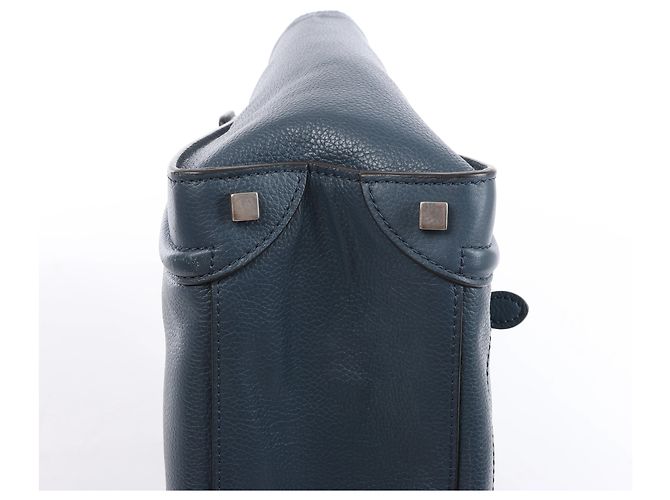 Céline Borsa a mano Celine Luggage Micro in pelle blu navy - vista 9