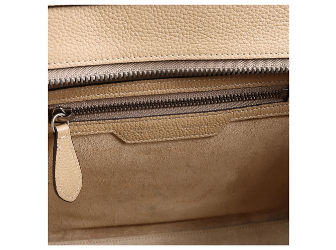 Céline Borsa a mano Celine Luggage Micro in pelle Beige - vista 13