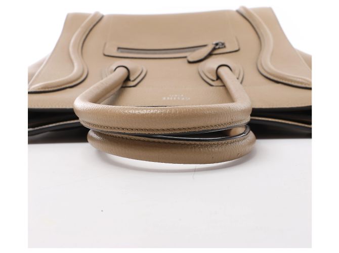 Céline Borsa a mano Celine Luggage Micro in pelle Beige - vista 6